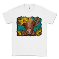 Western Leopard Buffalo Plaid Baby Highland Cow Classic Tee | Teevron