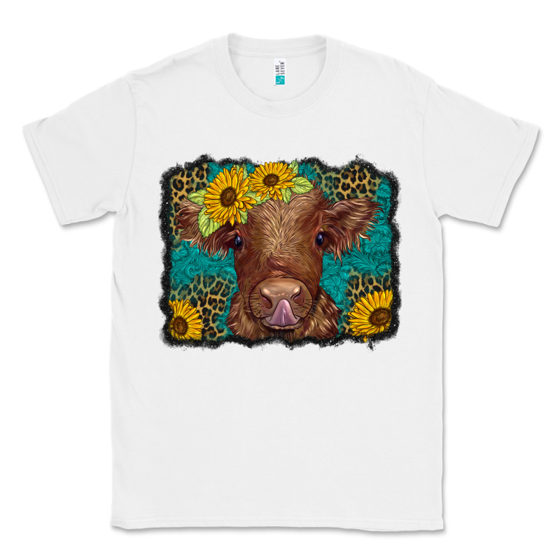 Western Leopard Buffalo Plaid Baby Highland Cow Classic Tee by BarkalooDesign | Teevron