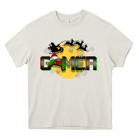 Cream Christmas gamer Heavy Core Tee - BarkalooDesign