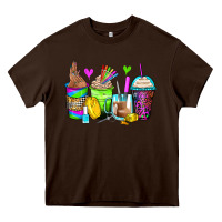 Chocolate Brown nail art coffee cups Heavy Core Tee - Zillion Design Studio
