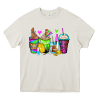Cream nail art coffee cups Heavy Core Tee - Zillion Design Studio