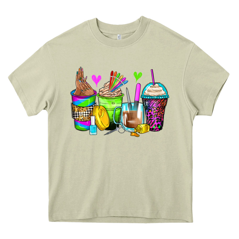 Nail Art Coffee Cups Heavy Core Tee by Zillion Design Studio | Teevron