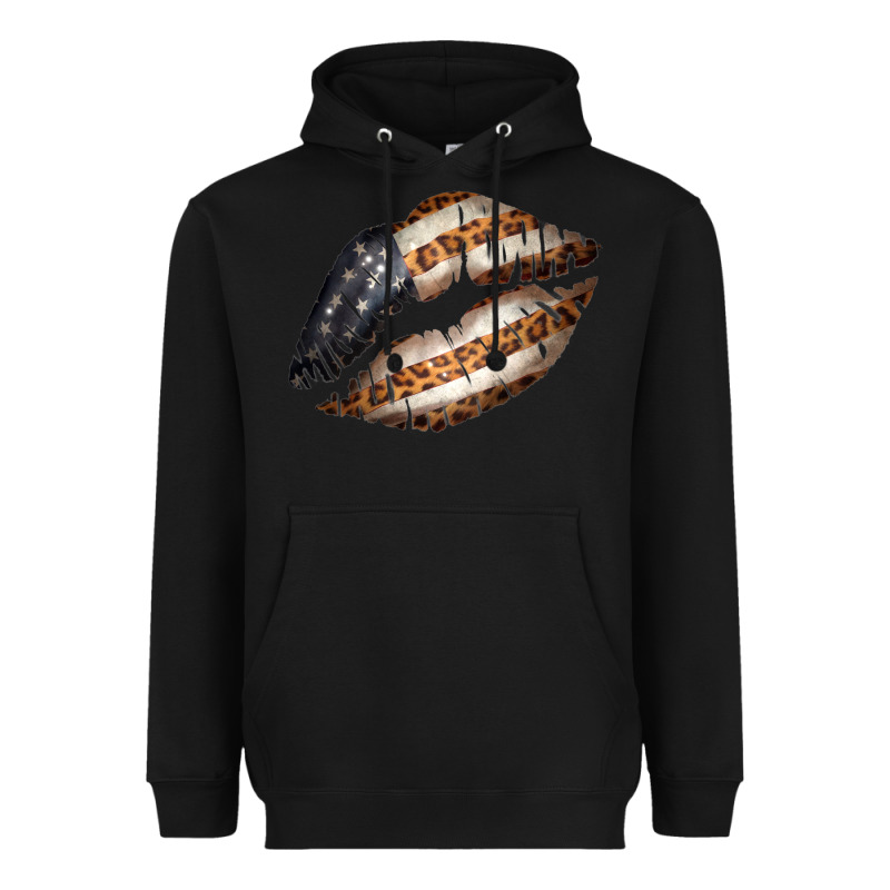 Vintage American Flag With Leopard Pattern Heavyweight Hoodie by Bettercallsaul | Teevron