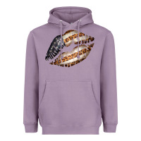Lavender Vintage American Flag With Leopard Pattern Heavyweight Hoodie - Bettercallsaul