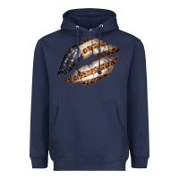 Navy Vintage American Flag With Leopard Pattern Heavyweight Hoodie - Bettercallsaul