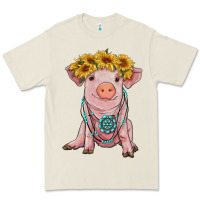 Bone sunflower pig with gemstone Premium Tee - RanaPortraitStore