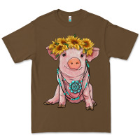 Cacao sunflower pig with gemstone Premium Tee - RanaPortraitStore