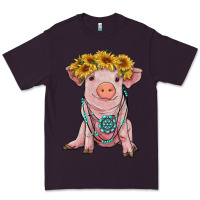Plum sunflower pig with gemstone Premium Tee - RanaPortraitStore