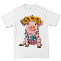 White sunflower pig with gemstone Premium Tee - RanaPortraitStore