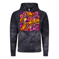 Cloud Black halloween witchy pumpkin seamless pattern Vintage Hoodie - BundleAndBundleShop