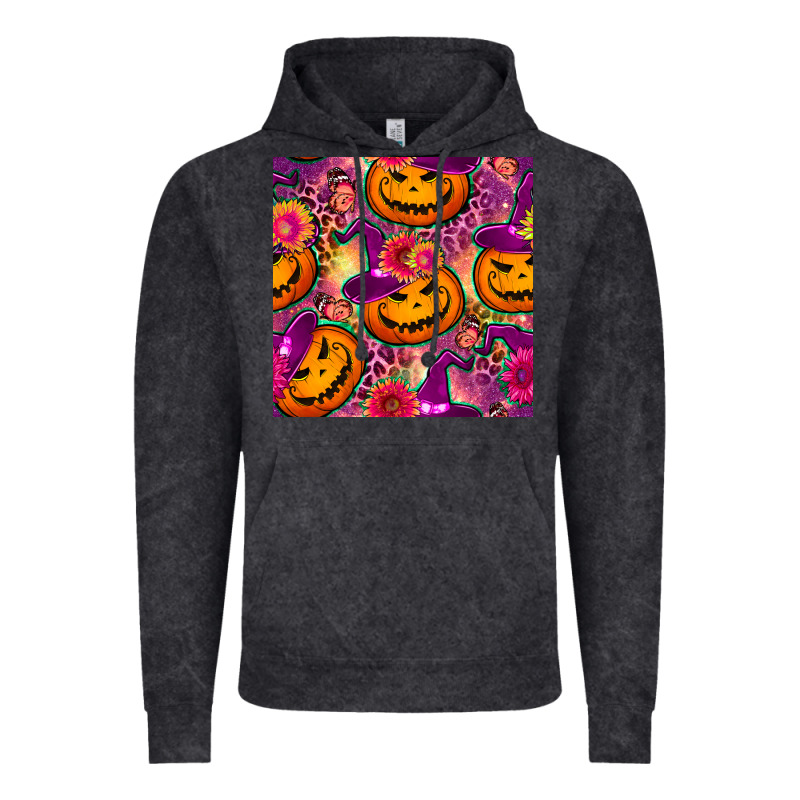 Halloween Witchy Pumpkin Seamless Pattern Vintage Hoodie by BundleAndBundleShop | Teevron