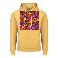 Vintage Mustard halloween witchy pumpkin seamless pattern Vintage Hoodie - BundleAndBundleShop