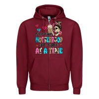 Burgundy surviving motherhood one coffee at a time Zipper Hoodie - MaliasSmallBusiness