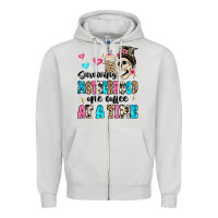 Dove Grey surviving motherhood one coffee at a time Zipper Hoodie - MaliasSmallBusiness