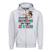 Heather Grey surviving motherhood one coffee at a time Zipper Hoodie - MaliasSmallBusiness