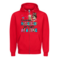 Red surviving motherhood one coffee at a time Zipper Hoodie - MaliasSmallBusiness