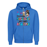 True Royal surviving motherhood one coffee at a time Zipper Hoodie - MaliasSmallBusiness