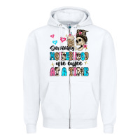 White surviving motherhood one coffee at a time Zipper Hoodie - MaliasSmallBusiness
