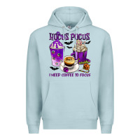 Blue Mist Hocus Pocus I Need Coffee to Focus Premium Hoodie - texasbilliewilder
