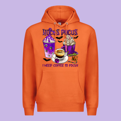 Hocus Pocus I Need Coffee To Focus Premium Hoodie Designed By Texasbilliewilder