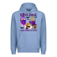 Colony Blue Hocus Pocus I Need Coffee to Focus Premium Hoodie - texasbilliewilder
