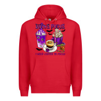 Red Hocus Pocus I Need Coffee to Focus Premium Hoodie - texasbilliewilder