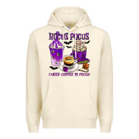 Sandshell Hocus Pocus I Need Coffee to Focus Premium Hoodie - texasbilliewilder