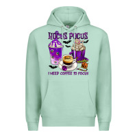 Seafoam Hocus Pocus I Need Coffee to Focus Premium Hoodie - texasbilliewilder