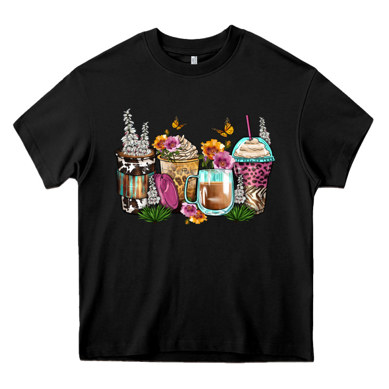 Floral Coffee Cups Heavy Core Tee by Zillion Design Studio | Teevron