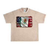 French Oak mexico flag and usa flag Urban Heavy Tee - AdoDesignShop