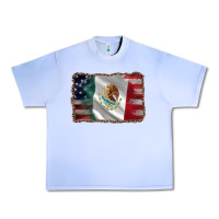 Grape Ice mexico flag and usa flag Urban Heavy Tee - AdoDesignShop