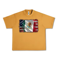 Peanut Butter mexico flag and usa flag Urban Heavy Tee - AdoDesignShop