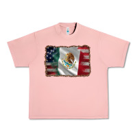 Salmon mexico flag and usa flag Urban Heavy Tee - AdoDesignShop