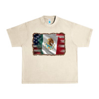 Sandshell mexico flag and usa flag Urban Heavy Tee - AdoDesignShop