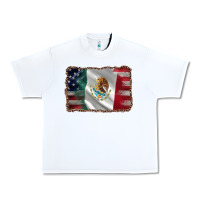 White mexico flag and usa flag Urban Heavy Tee - AdoDesignShop