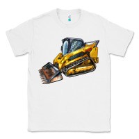White Compact Track Loader Classic Tee - LillyAllenDesigns