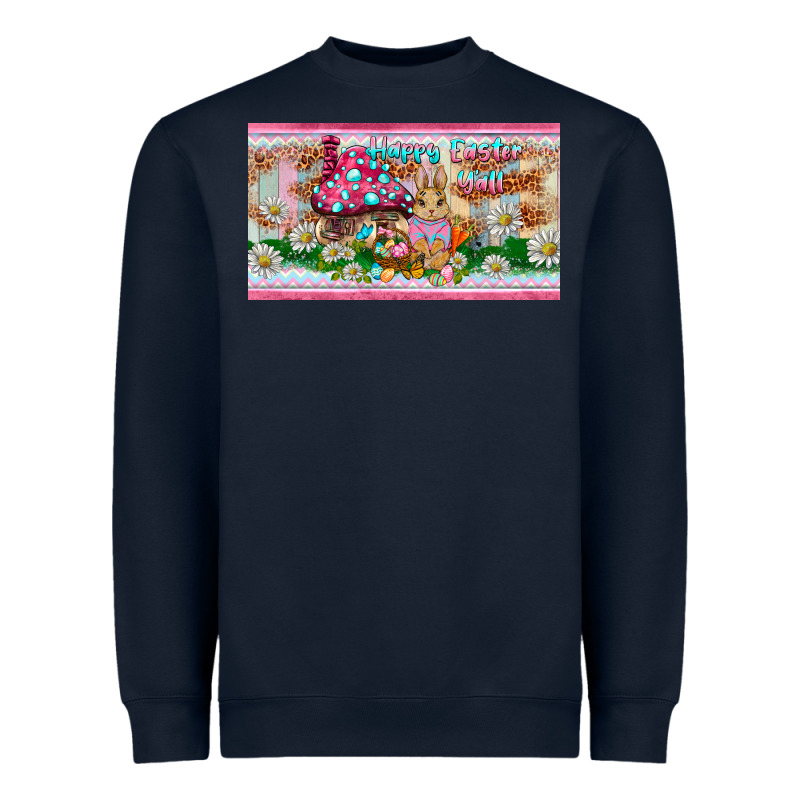 Happy Easter Y'all Rabbit Sippy Cup Heavyweight Sweatshirt by BarkalooDesign | Teevron