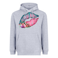 Heather Grey Eared Turquoise Pink Easter Lips Heavyweight Hoodie - Bettercallsaul