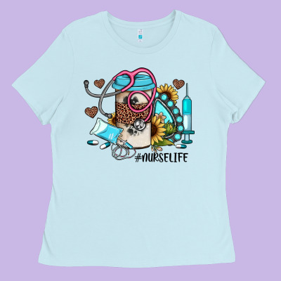 Nurse Life Western Sunflower Gemstone Nurse Ladies Tee Designed By Jahusdesignshop