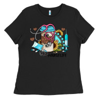 Black nurse life western sunflower gemstone nurse Ladies Tee - JahusDesignShop