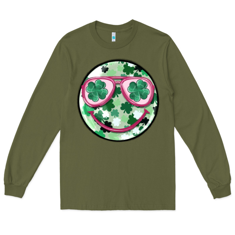 St Patrick's Smiley Long Sleeve Tee by MaliasSmallBusiness | Teevron