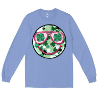 Colony Blue st patrick's smiley Long Sleeve Tee - MaliasSmallBusiness