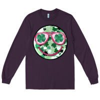 Plum st patrick's smiley Long Sleeve Tee - MaliasSmallBusiness