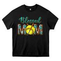 Black western blessed mom with softball Heavy Core Tee - texasbilliewilder