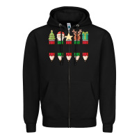 Black add your personalization christmas pencils Zipper Hoodie - MaliasSmallBusiness