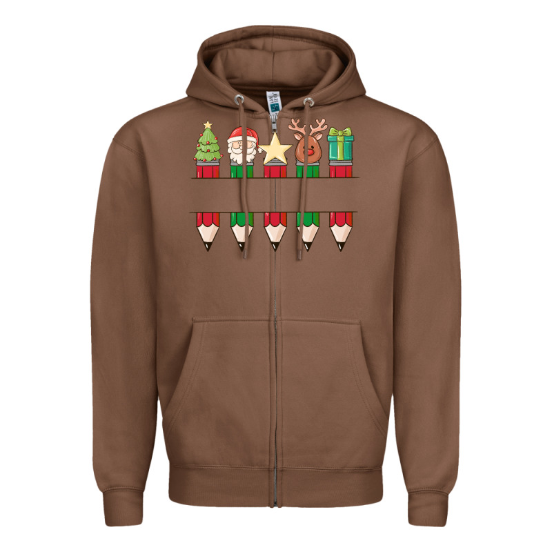 Add Your Personalization Christmas Pencils Zipper Hoodie by MaliasSmallBusiness | Teevron