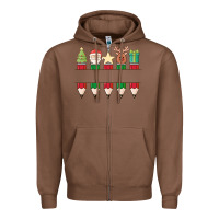 Chestnut add your personalization christmas pencils Zipper Hoodie - MaliasSmallBusiness