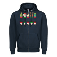 Navy add your personalization christmas pencils Zipper Hoodie - MaliasSmallBusiness