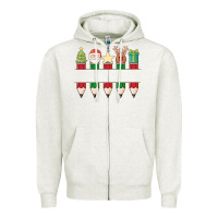Oatmeal Heather add your personalization christmas pencils Zipper Hoodie - MaliasSmallBusiness