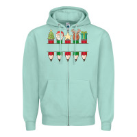 Seafoam add your personalization christmas pencils Zipper Hoodie - MaliasSmallBusiness